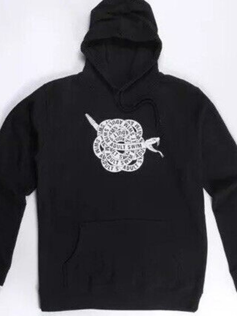 Adult Swim hoodie Sweatshirt M L Men Women Retro Cartoon Anime Black Snake Logo